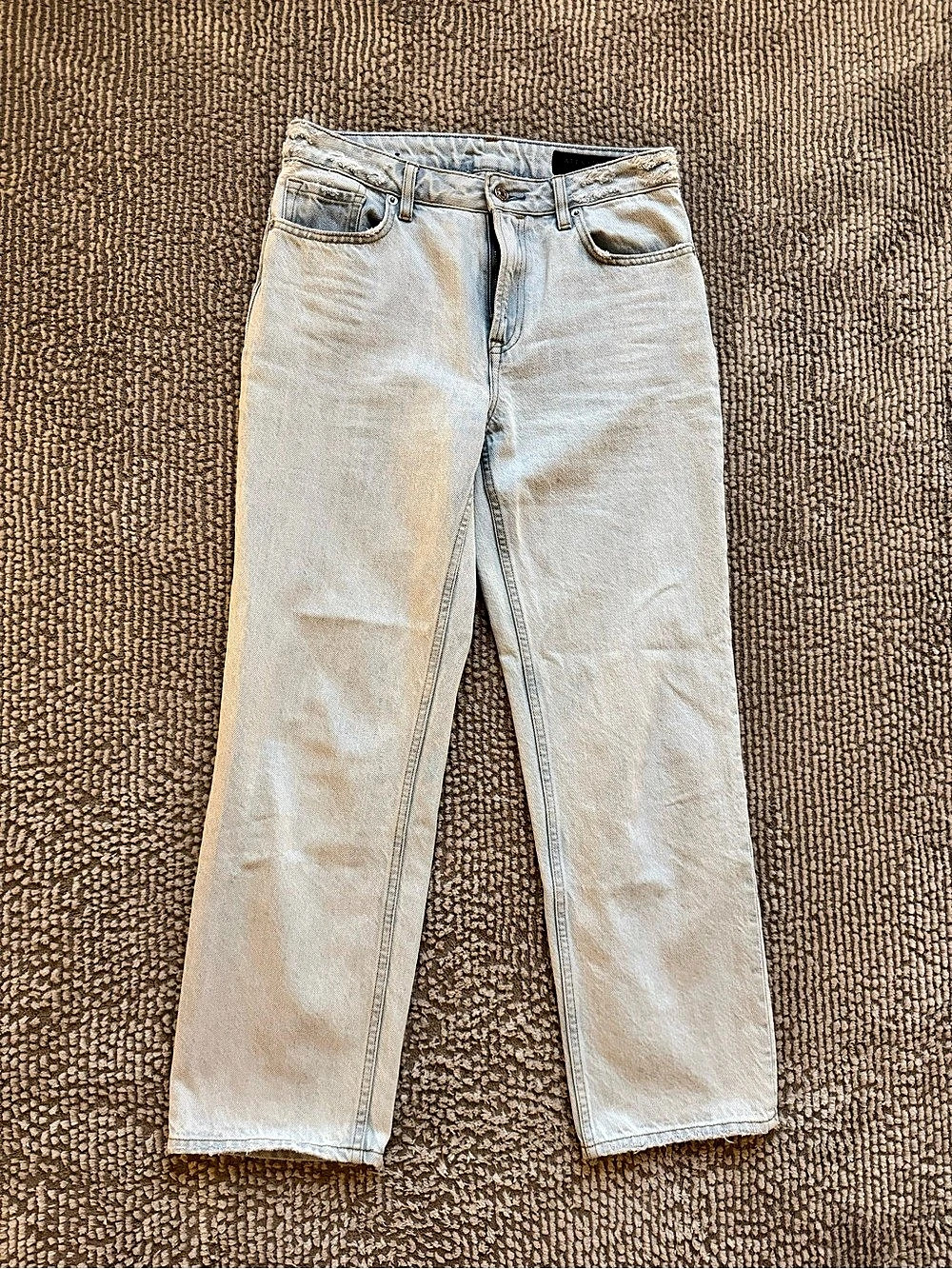 ALLSAINTS Ava Straight Jeans Straight Leg Jeans Blue Waist 26